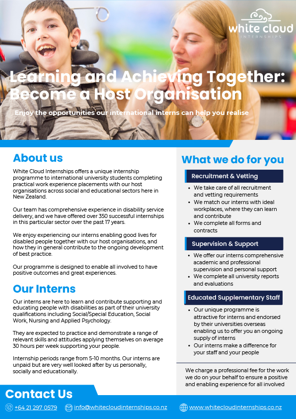 Interns in Disability Services